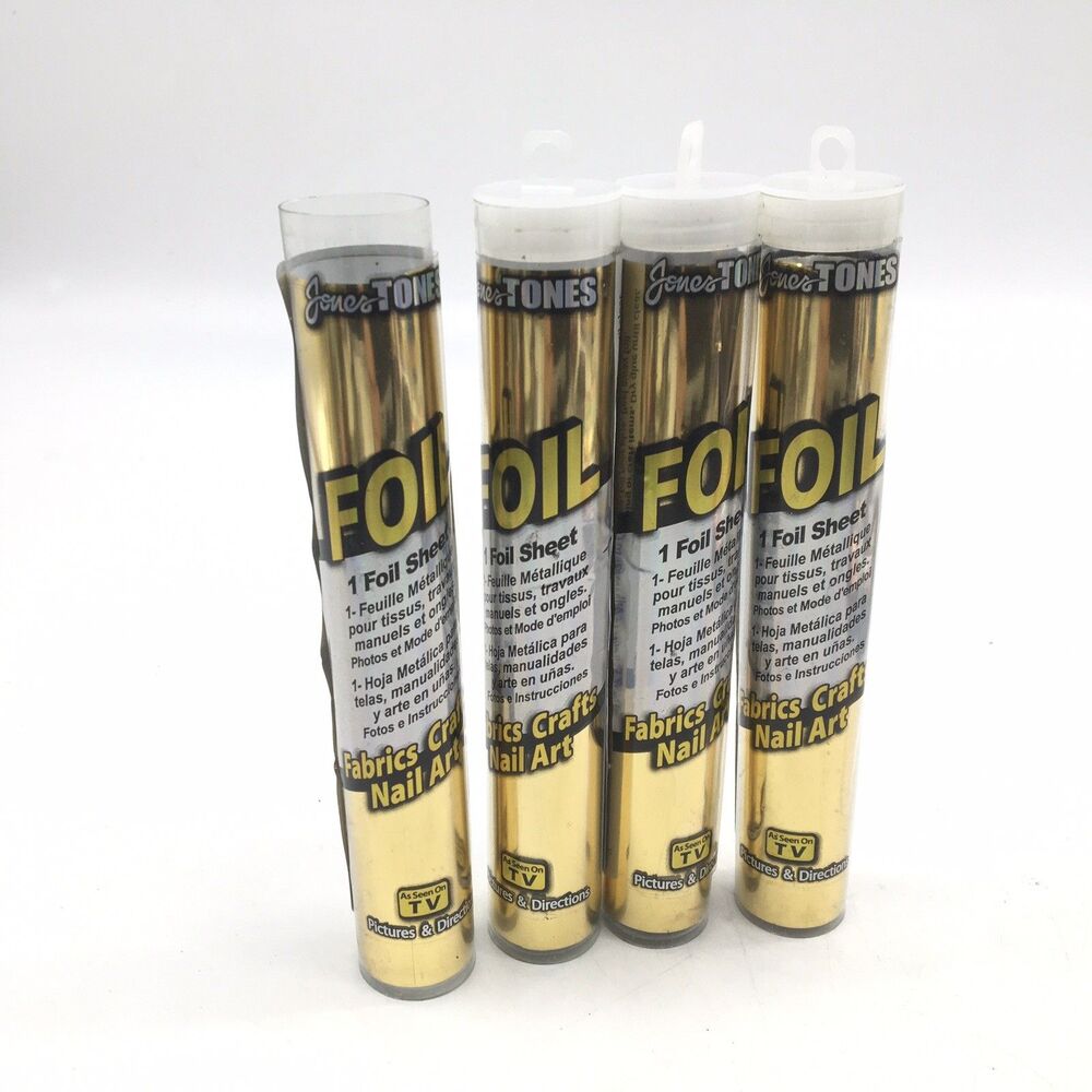 Jones Tones Gold Metallic Transfer Foil Sheets Craft Supplies Nail  Art Lot Of 4